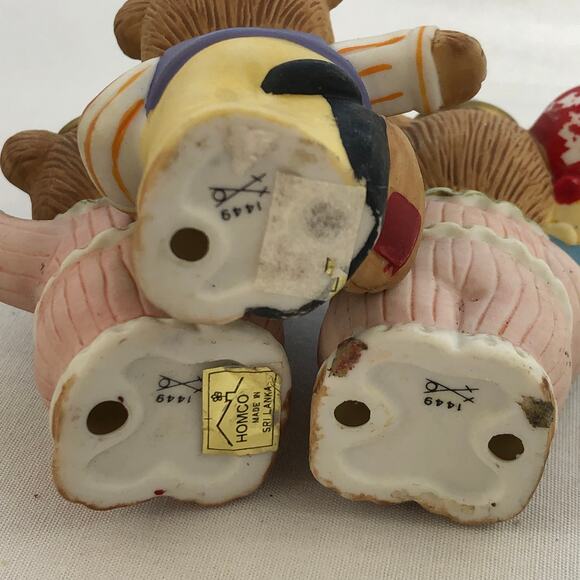 Homco Circus Teddy Bears #1449 Porcelain Figurines Lot of 3 - Picture 8 of 8